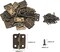 50pcs Solid Pure Copper Mini Hinges (18x15mm) with 200 Screws – Retro Brass Small Hinges for Wooden Jewelry Box & Keepsake Chest – Micro Cabinet Hardware for DIY Crafts, Dollhouse & Miniature Furniture – Professional Antique Hardware Kit